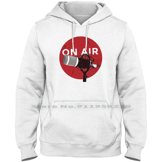 Radio On Air Men Women Hoodie Pullover Sweater 6XL Big Size Cotton Cartoon Radio Movie Comic Tage Game Air Age Ra Ny Me Funny