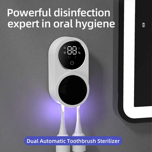 Mini Portable Rechargeable Travel Toothbrush Sterilizer Induction Switch with Charge Display UV Toothbrush Sterilizer Case