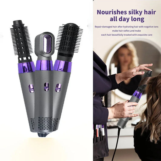 3-in-1 Styling Tools & Accessories Automatic Curling Iron Rotating Electric Hair Curler Electric Hairbrush Curling Straight Dual