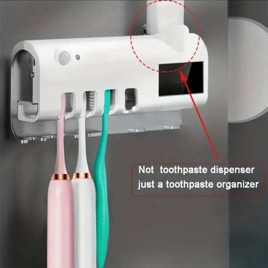 Multifunctional Toothbrush Holder Induction UV Sterilization Automatic Toothpaste Squeezing Support Electric Toothbrush