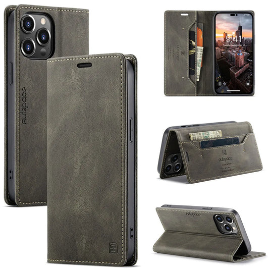 For iPhone 16 Pro Max Case Flip Leather Phone Cover For Apple iPhone 16 Plus Case Luxury Magnetic Flip Wallet Coque