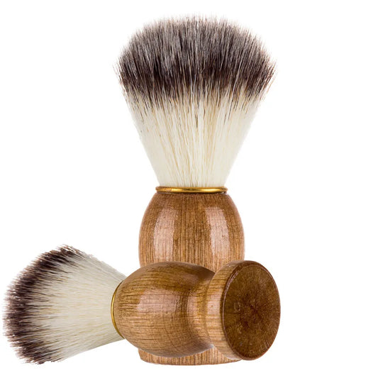 Natural Badger Hair Men's Shaving Brush Barber Salon Men Facial Beard Cleaning Appliance Shave Tool Razor Brush with Wood Handle