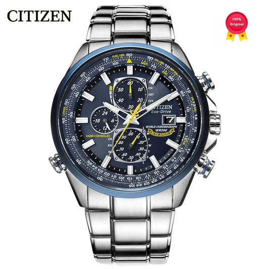 CITIZEN Blue Angel I Generation Men's Quartz Watch Radio Nightlight Sky Eagle Blue Angel Light Kinetic Energy Men's Watch AT8020