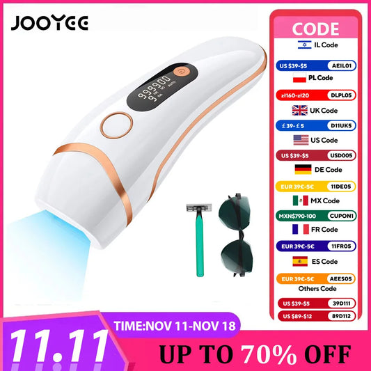 Professional IPL Hair Removal Laser 999900 Flashes Painless Pulsed Light Epilator HR/RA/SC 3 in 1 Whole Body Treament Home Use