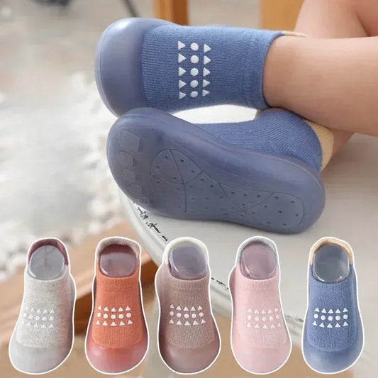 1 Pair Combed Cotton Newborn Baby Boy Girls Shoes Anti Slip Breathable Children's Soft Sole Shoes Baby Walking Toddler Shoes