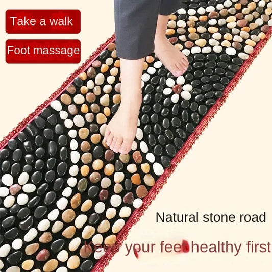 Pebble Foot Massager Mat, Pressure Relief Board for Feet, Muscle Relaxation Pad, Health and Wellness Cushion for Home Use