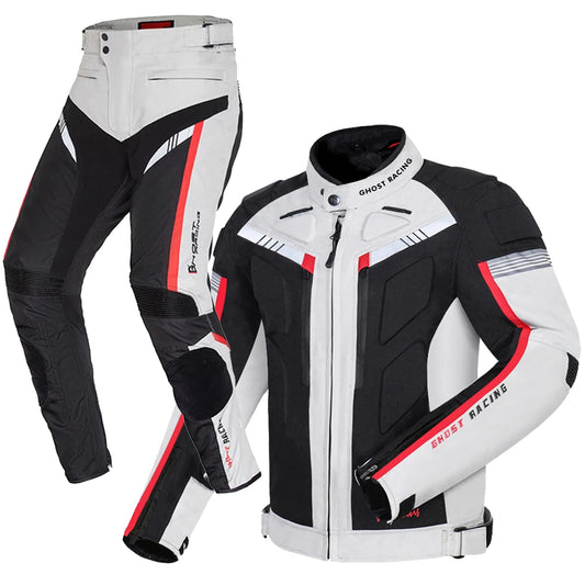 Waterproof Motorcycle Jacket Pant Suit Cold-proof Motorbike Jacket Men Motocross Riding Clothing CE Protective Gear Size M-5XL